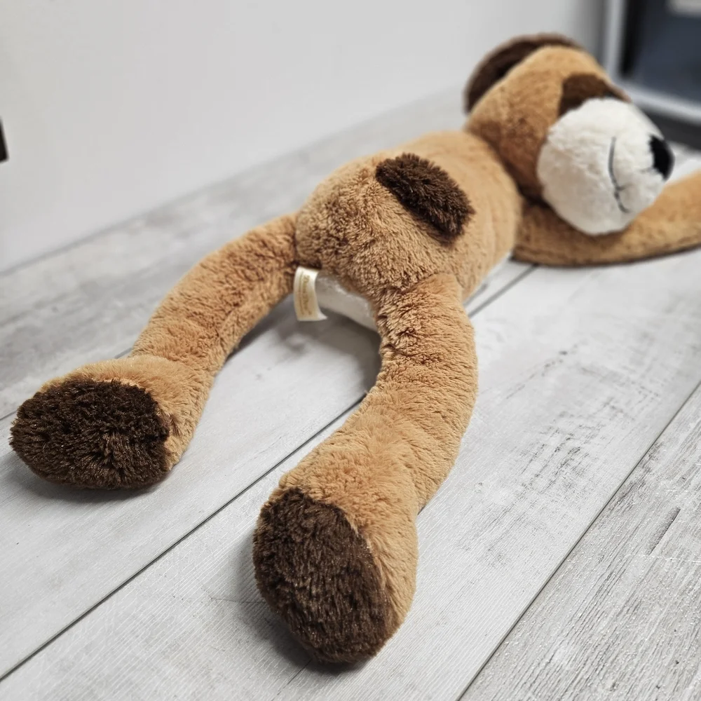 DanDee Laying Down Brown/White Dog Plush Stuffed Animal 31
